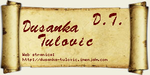 Dušanka Tulović vizit kartica